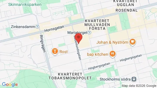 Kontorslokaler att hyra i Södermalm - kort over placeringen