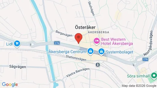 Kontorslokaler att hyra i Österåker - kort over placeringen