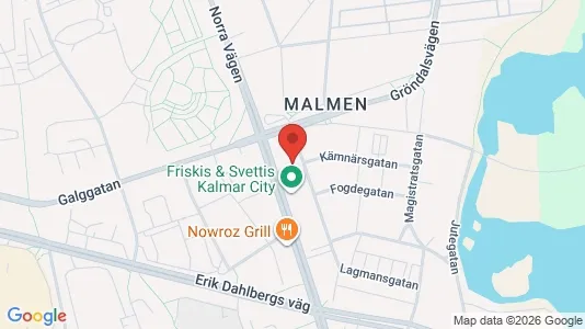 Kontorslokaler att hyra i Kalmar - kort over placeringen