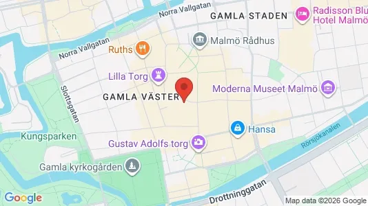 Kontorslokaler att hyra i Malmö Centrum - kort over placeringen