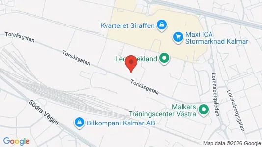Lagerlokaler att hyra i Kalmar - kort over placeringen
