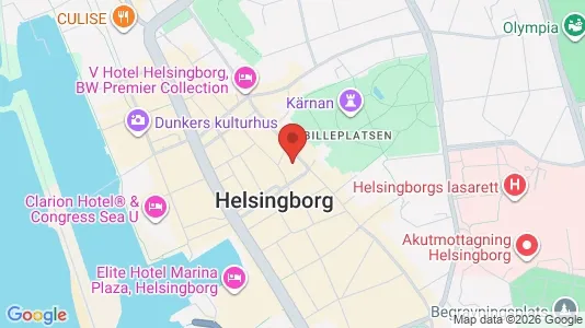 Kontorslokaler att hyra i Helsingborg - kort over placeringen
