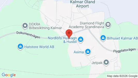 Industrilokaler att hyra i Kalmar - kort over placeringen