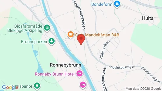 Affärslokaler att hyra i Ronneby - kort over placeringen