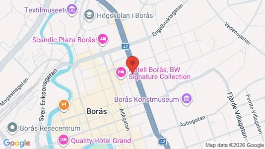 Affärslokaler att hyra i Borås - kort over placeringen