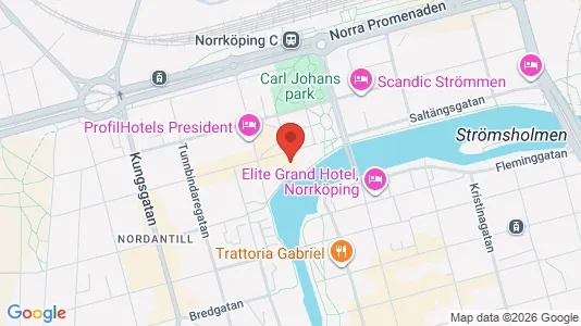 Affärslokaler att hyra i Norrköping - kort over placeringen