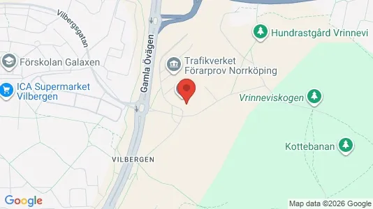 Affärslokaler att hyra i Norrköping - kort over placeringen