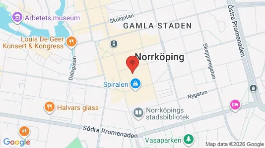 Affärslokaler att hyra i Norrköping - kort over placeringen