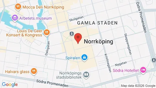 Affärslokaler att hyra i Norrköping - kort over placeringen