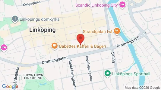 Affärslokaler att hyra i Linköping - kort over placeringen