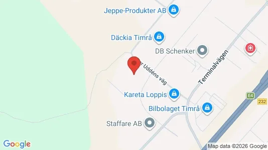 Affärslokaler att hyra i Timrå - kort over placeringen