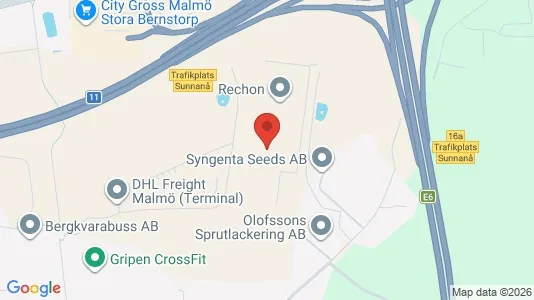 Lagerlokaler att hyra i Husie - kort over placeringen