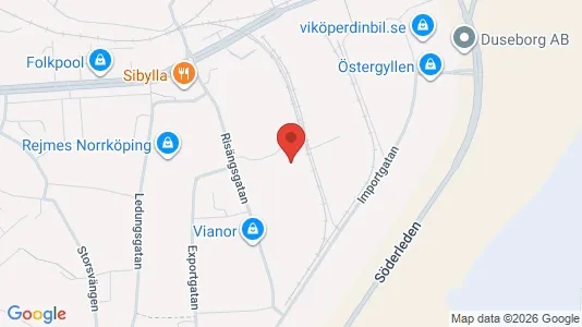 Affärslokaler att hyra i Norrköping - kort over placeringen