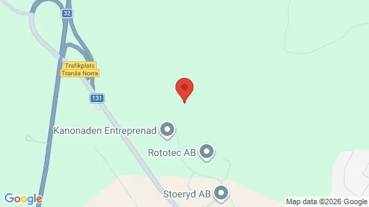Lagerlokaler att hyra i Tranås - kort over placeringen