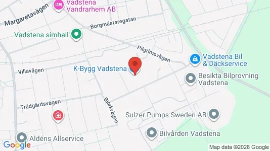 Lagerlokaler att hyra i Vadstena - kort over placeringen