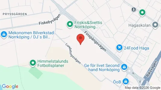 Affärslokaler att hyra i Norrköping - kort over placeringen