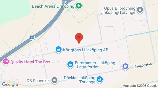 Lagerlokaler att hyra i Linköping - kort over placeringen