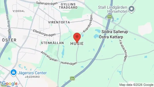 Kontorslokaler att hyra i Husie - kort over placeringen