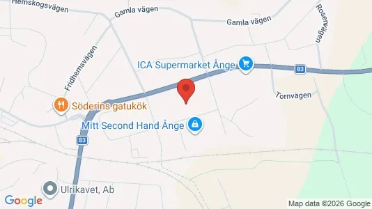 Affärslokaler att hyra i Ånge - kort over placeringen