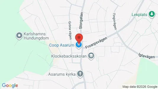 Affärslokaler att hyra i Karlshamn - kort over placeringen
