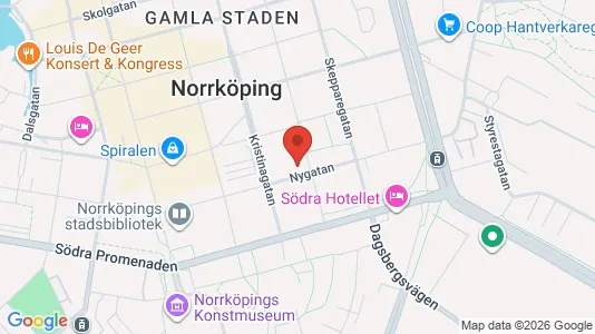 Affärslokaler att hyra i Norrköping - kort over placeringen