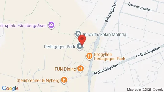 Kontorslokaler att hyra i Mölndal - kort over placeringen