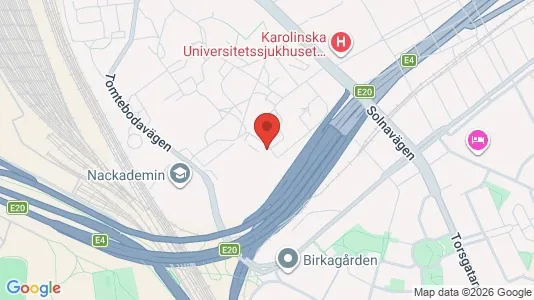 Kontorslokaler att hyra i Solna - kort over placeringen