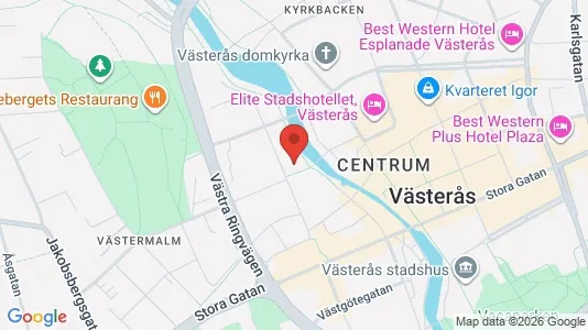 Kontorslokaler att hyra i Västerås - kort over placeringen