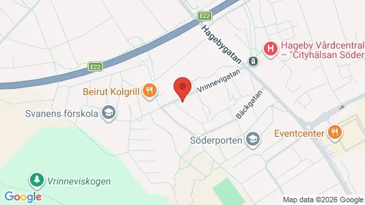 Affärslokaler att hyra i Norrköping - kort over placeringen
