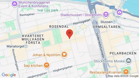 Kontorslokaler att hyra i Södermalm - kort over placeringen