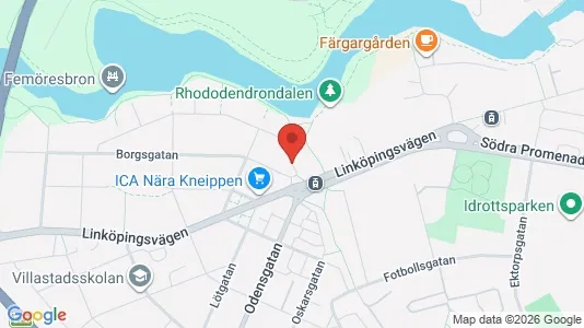 Affärslokaler att hyra i Norrköping - kort over placeringen