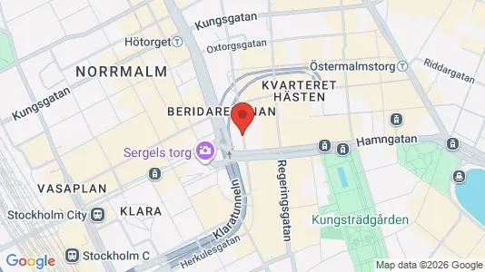Kontorslokaler att hyra i Stockholm Innerstad - kort over placeringen