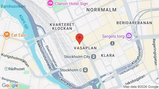 Kontorslokaler att hyra i Stockholm Innerstad - kort over placeringen