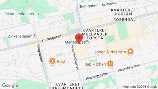 Kontorslokaler att hyra i Södermalm - kort over placeringen