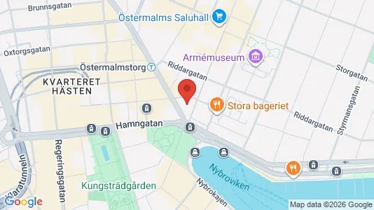 Kontorslokaler att hyra i Östermalm - kort over placeringen
