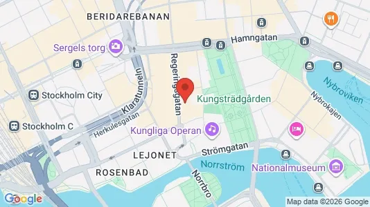 Kontorslokaler att hyra i Stockholm Innerstad - kort over placeringen