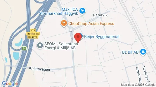 Kontorslokaler att hyra i Sollentuna - kort over placeringen