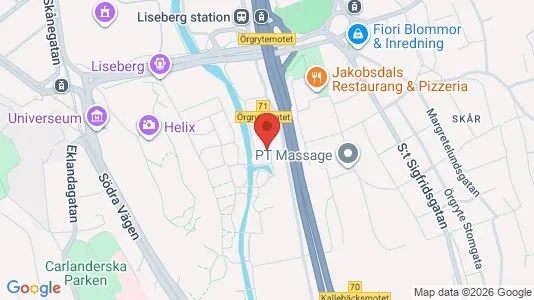 Affärslokaler att hyra i Örgryte-Härlanda - kort over placeringen