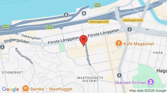 Affärslokaler att hyra i Göteborg Centrum - kort over placeringen