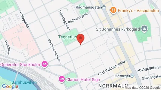 Affärslokaler att hyra i Stockholm Innerstad - kort over placeringen
