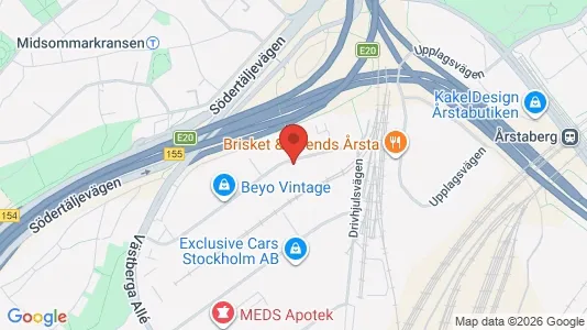 Affärslokaler att hyra i Söderort - kort over placeringen
