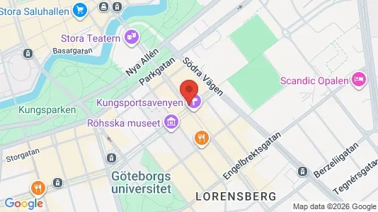 Affärslokaler att hyra i Göteborg Centrum - kort over placeringen