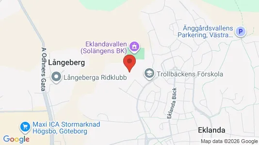 Affärslokaler att hyra i Mölndal - kort over placeringen