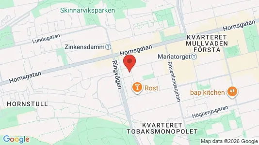 Affärslokaler att hyra i Södermalm - kort over placeringen