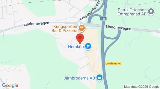 Affärslokaler att hyra i Kungsbacka - kort over placeringen