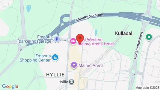 Affärslokaler att hyra i Hyllie - kort over placeringen