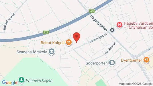 Affärslokaler att hyra i Norrköping - kort over placeringen
