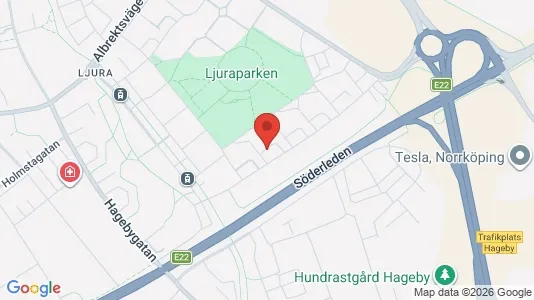 Affärslokaler att hyra i Norrköping - kort over placeringen