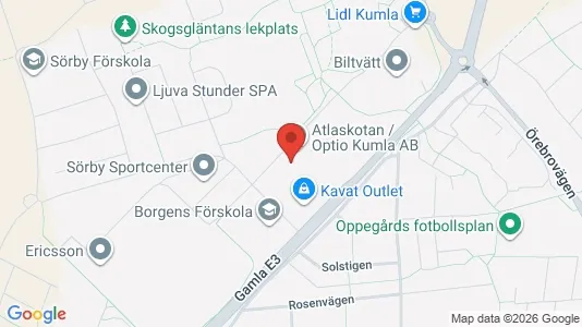 Affärslokaler att hyra i Kumla - kort over placeringen