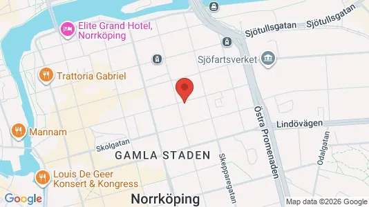 Affärslokaler att hyra i Norrköping - kort over placeringen